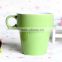 Colorful steckable coffee mug with handle and home goods tea cup