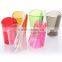 Hot sale Bright colors 2 in 1 toothbrush antiscale washing gargle cup/plastic toothbrush cup