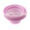 pink series portetive heat resistant foldable fda silicone cup