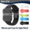 New 1:1 Original Silicone Band For Apple Watch 42mm/38mm silicone band With Connector Adapter