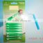 push style interdental brushes, easy for traveling, plastic brush can be bend