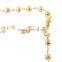 Fashion stainless steel main material gold rosary necklace