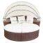 Leisure Rattan Garden Day Bed Furniture Set (Brown) Roof Sun Lounger