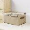 foldable fabric linen material storage boxes with lid