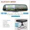 4.3 inch rearview mirror bluetooth car kit auto-diming and reverse camera display