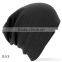 High quality promotional custom winter warm beanie plain color knitted hat