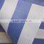 Striped waterproof tarpaulin awning cover in white blue color