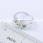 2016 Rellecona spicate shape cubic zirconia ring in white gold plated for women girls