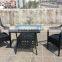 rattan chair square table