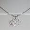 Fashion Women Silver Stainless Steel Cutting Heart Infinity Necklace Charm Jewelry