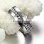 7.2MM Stainless steel pave setting round zircon ring fashion ring steam wedding jewelry 6260449
