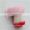 Wholesale Plastic Pink Cleansing face brush with Flower synthetic hair,Soft face wash brush