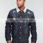 quilted lining denim jacket ripped jeans jacket (LOTJ296)
