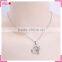 Dainty Necklace for Lovers, Heart Pendant Imitate Silver Plated Necklace