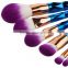 2017 POPULAR long lasting makeup tools gradient rainbow taklon cosmetic makeup brush