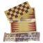 3 in 1 wine red color wooden folding chess set