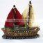 Factory Custom made best home decoration gift polyresin resin boat figurines