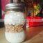 Haonai wholesale promotional food storage embossed ball glass mason jar with lid