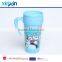 Promotional plastic coffe travel mug double wall coffee cup car mug with handle