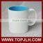 Colorful Inner Ceramic Sublimation Mug/white blank sublimation coated mug