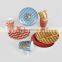 20cm Porcelain Plate With Gold Decal Set of 4pcs Porcelain Gold Dish Porcelain Dessert Plate With Gold Designs