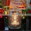 laser sliver glass tealight candle holders
