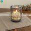 different sized mason jars Gery Glass TeaLight with Tree Pattern
