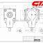 Right angle gearbox for rotary tiller transmission