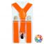 Solid Orange Color Metal Adjustable Clip Suspender Elastic Boys Suspenders Wholesale Price