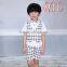 summer boy's check two -piece short sleeve suit fashion new boy suit