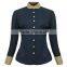 Manufactory women hot sale autumn new deisngn plus size contrast color long sleeve tight waist slim fitting mature shirts