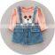 Wholesale Newborn Baby Clothes Set Cowboy Shoulder-straps Two-piece