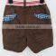 Handsome Boyes Korean Style Brown Plain Dyed Cotton Shorts for Summer