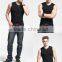 2016 men's wide shoulder 100% cotton vest sleeveless fitness elastic tank top male vest factory sale