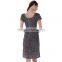 Short Sleeve Flower Pattern Designer One Piece Party Dress Women Crochet Dress With Lining SR-D9779