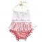 2017 summer baby cute clothes with lace wholesale kids clothing