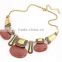 zm33435a fashion bohemian women turquoise gold plated statement necklace jewelry