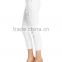 Women's Low-Rise Skinny ripped jeans pants in Bright White customized color