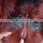 SJ929-01 Wine Color Classic Design America Fox Fur Hats
