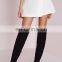 White Gold Button Detail Wrap Skort Sexy Women Shorts