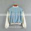 Custom Cowboy Plain Baseball Uniform Women Girls Slim Fit Jacket Stitching PU Sleeves