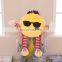 Factory Wholesale cheap Emoji smiling face plush toys for vending