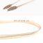 Golden/Silver Leaves Design PU Chain Waist Slimming Belt for Ladies