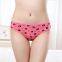 Very Sexy Lip Print T Back Breathable Cotton Thongs Good Elastic Panty For Lady
