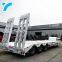 Made in china gooseneck low platform semi low flatbed trailer lowbed truck trailer for sale