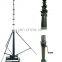 100 feet 20kg payload ground use telescopic mast for lightning protection