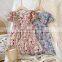 Girls Dress Summer 2020 Ruffles Flowers Short Sleeves Kids Clothes Dress