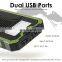 Outdoor 10000mAh solar energy portable mobile power bank waterproof solar power supplier