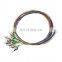 UNIONFIBER OEM/ODM 12 fiber 0.9mm Single mode SM 9/125  FC 1.5 meter fiber optic pigtail