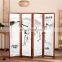 4 Panel wood room divider screen